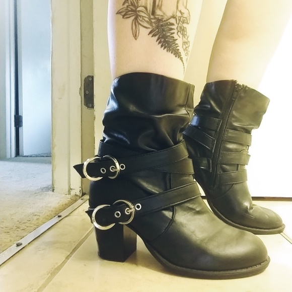 Buckle Ankle Boots - Picture 2 of 6